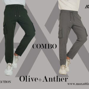 MX-103 Max Premium Cargo Trouser for Men – Olive & Anther