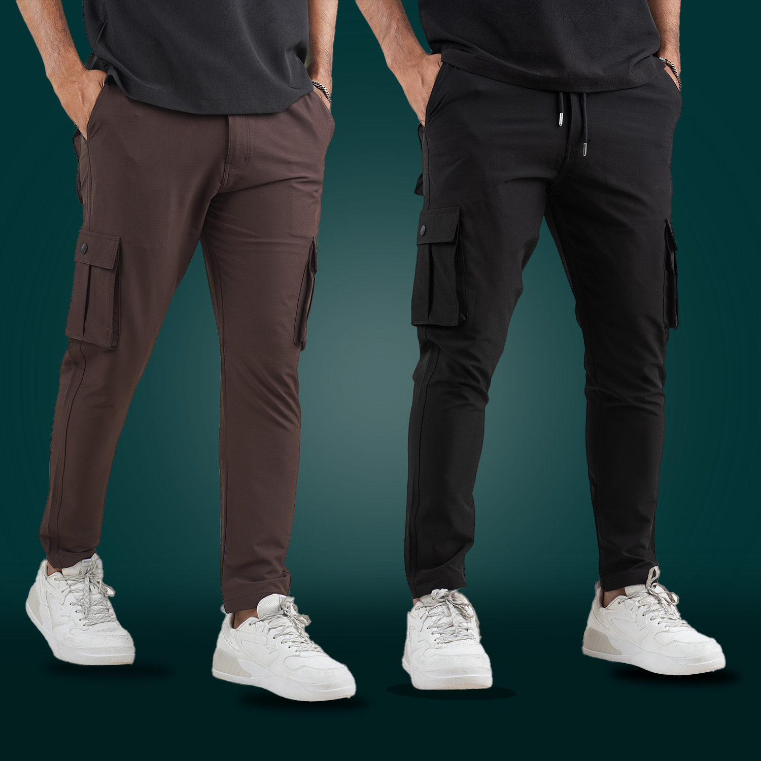 MX-101 Max premium Cargo Trouser-Black & Coffe