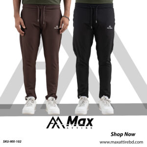 MX-102 Max Premium Trouser For Men-Black & Coffe
