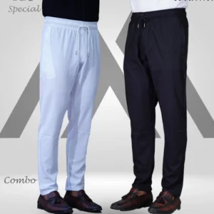 MX-104 Max Premium Solid Trouser For Men– Black & White
