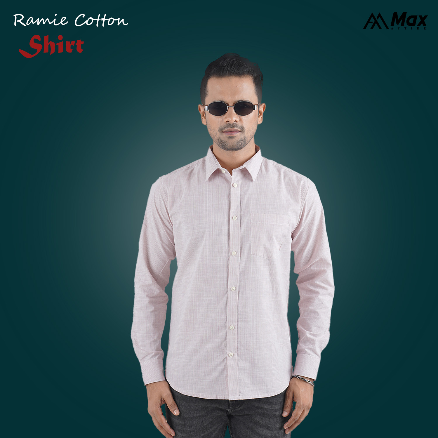 MX-133 Max Premium Shirt for Men-Pink Striped